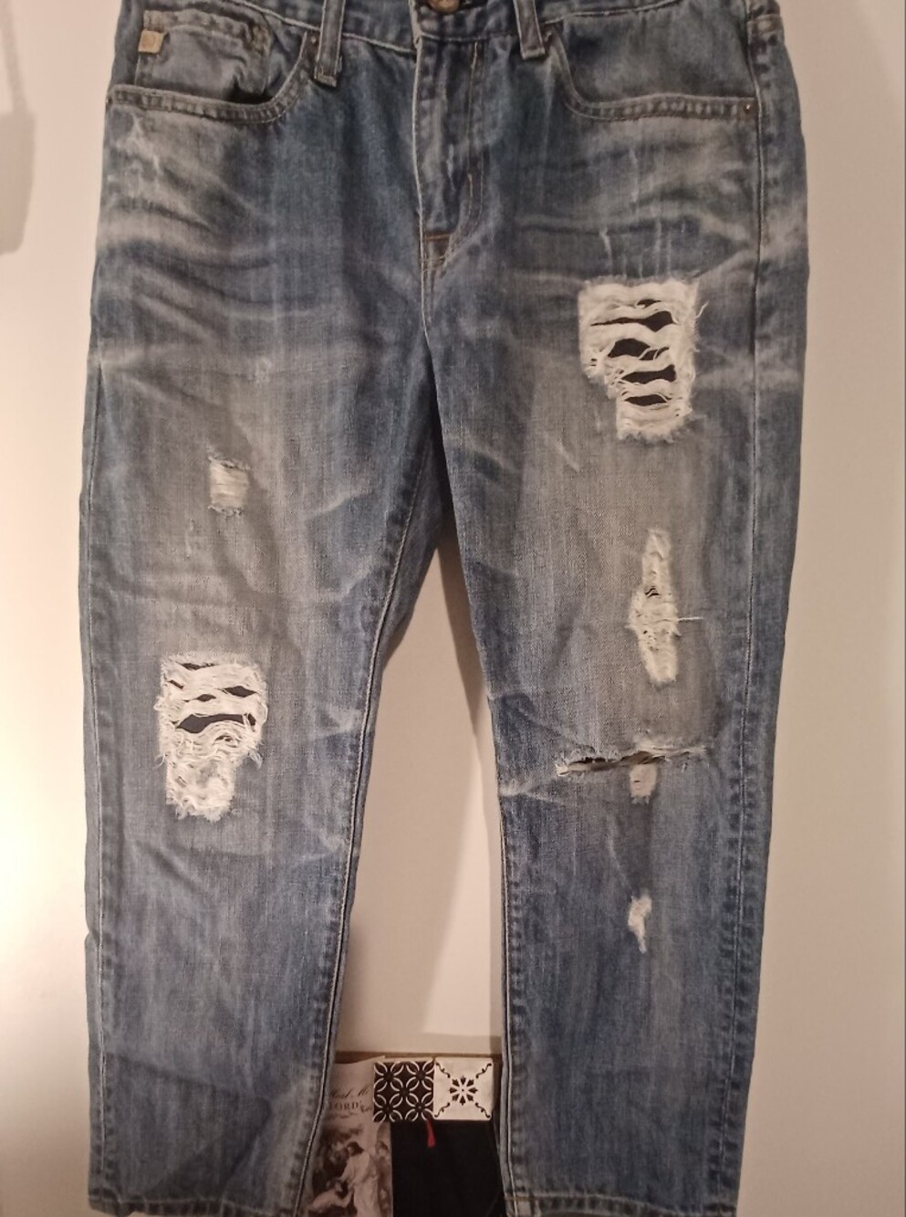 Big STAR Distressed Light Blue Denim Jeans.